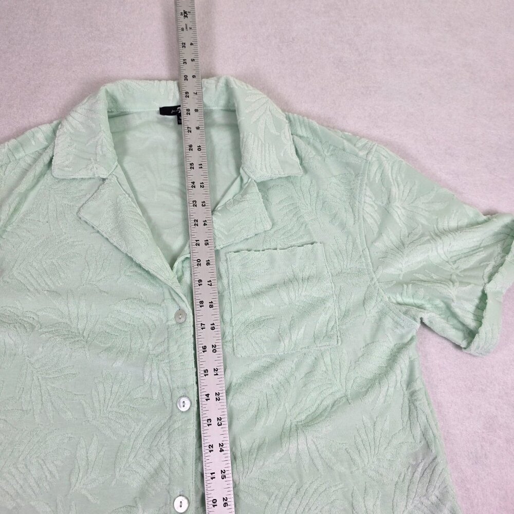 7 For All Mankind Mint Textured Camp Shirt Women's M‎ - Picture 8 of 8